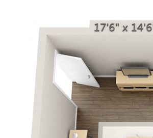Azure 1 Bed 1 Bath NoSo Floor Plan Floor Plan Residences at CityWay Apartments in Indianapolis